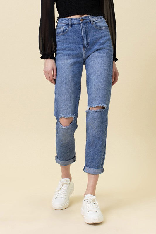 Vibrant M.I.U Andy High Rise Boyfriend Jeans