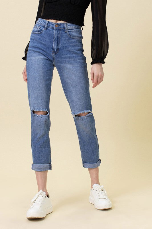 Vibrant M.I.U Andy High Rise Boyfriend Jeans