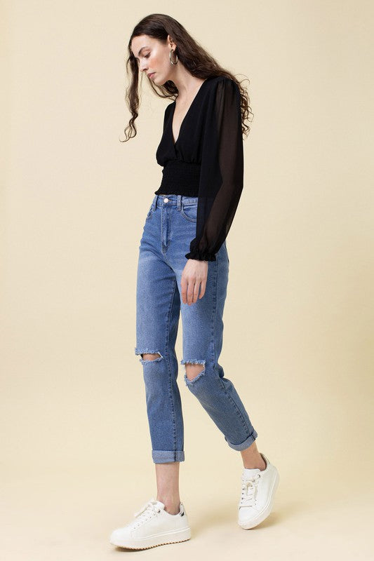 Vibrant M.I.U Andy High Rise Boyfriend Jeans