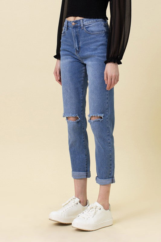 Vibrant M.I.U Andy High Rise Boyfriend Jeans