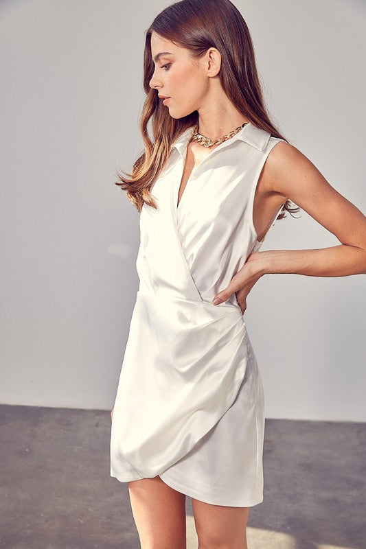 Kendall Collar Wrap Dress