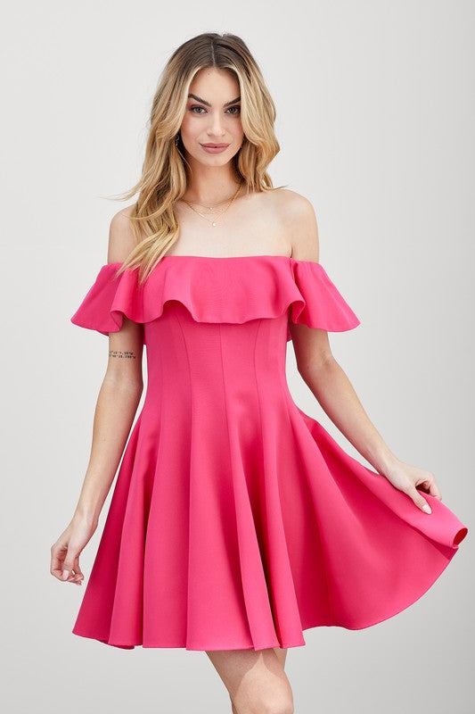 Get A Little Ruffled A Line Dress