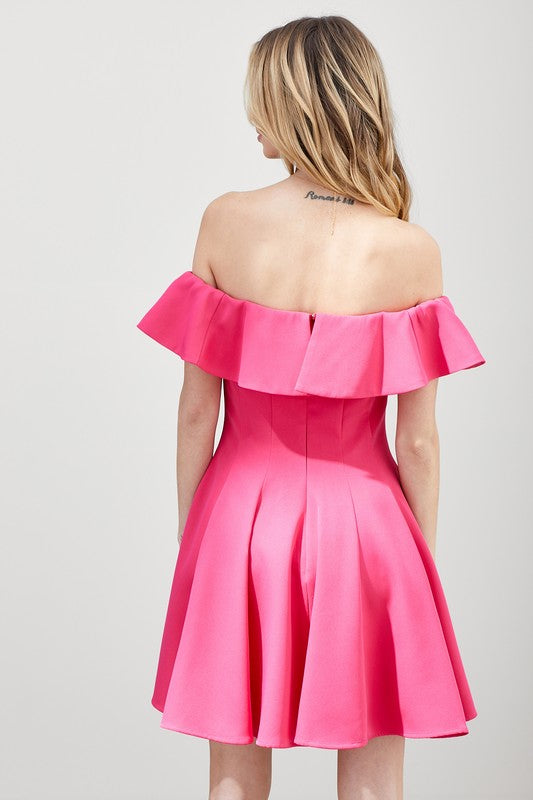 Get A Little Ruffled A Line Dress