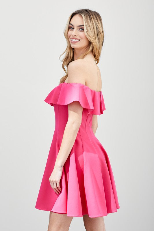 Get A Little Ruffled A Line Dress